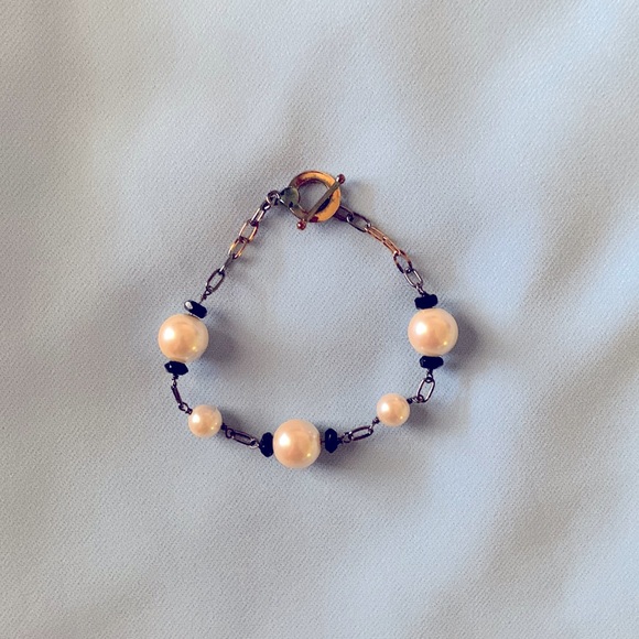 Brooks Brothers matching black and white necklace and bracelet - Picture 3 of 5